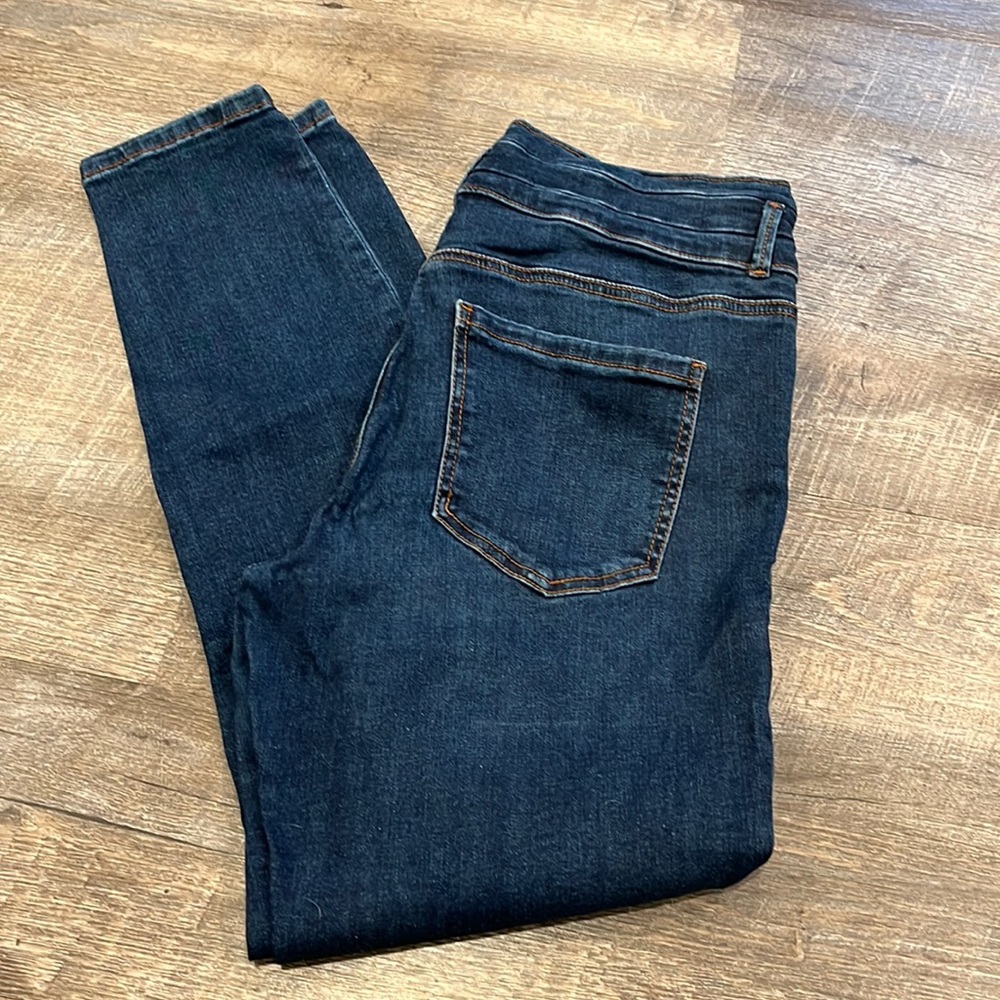 Ann Taylor high rise skinny jeans.